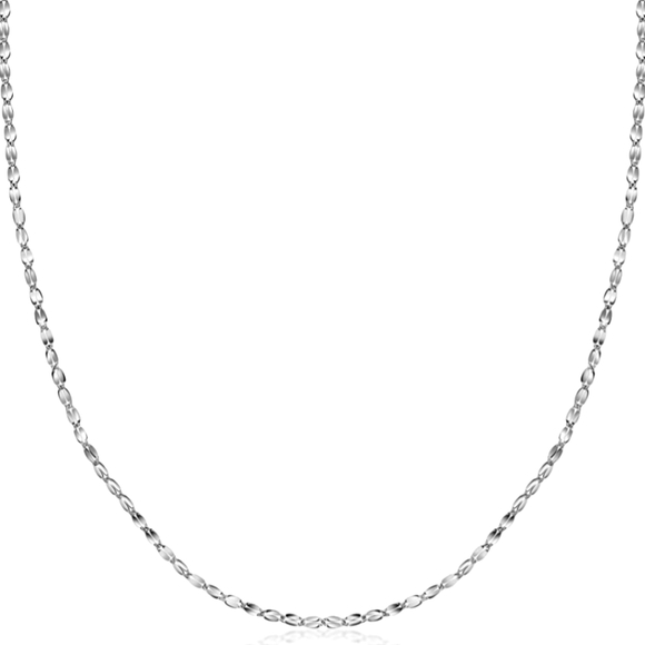 Jewelry 1kt White Gold 16 Mirror Chain Necklace Poshmark